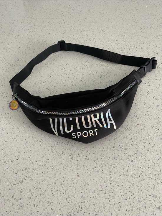 Victoria's Secret Handbags - Victoria's Secret Sport Black Holographic Logo Waist Bag